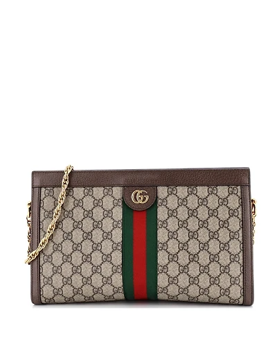 Pre-Owned Gucci Medium Ophidia Chain Shoulder Bag Gg Coated Canvas