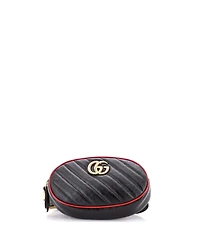 Pre-Owned Gucci Gg Marmont Belt Bag Diagonal Quilted Leather