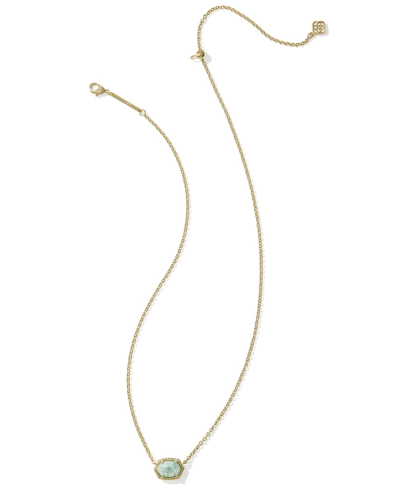 Kendra Scott Daphne Amazonite 14k Gold-Tone Over Brass Short Pendant Necklace