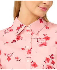 CeCe Women's Printed Collared Neck Mini Dress