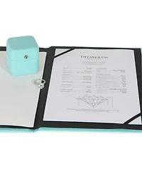 Pre-Owned Tiffany & Co 2.57 ct Round Brilliant Diamond Pave Solitaire Engagement Ring