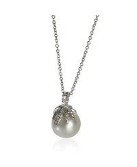 Pre-Owned Tiffany & Co Platinum Pearl and Diamond Fireworks Pendant