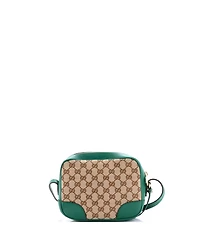 Pre-Owned Gucci Mini Bree Disco Crossbody Bag Gg Canvas with Leather