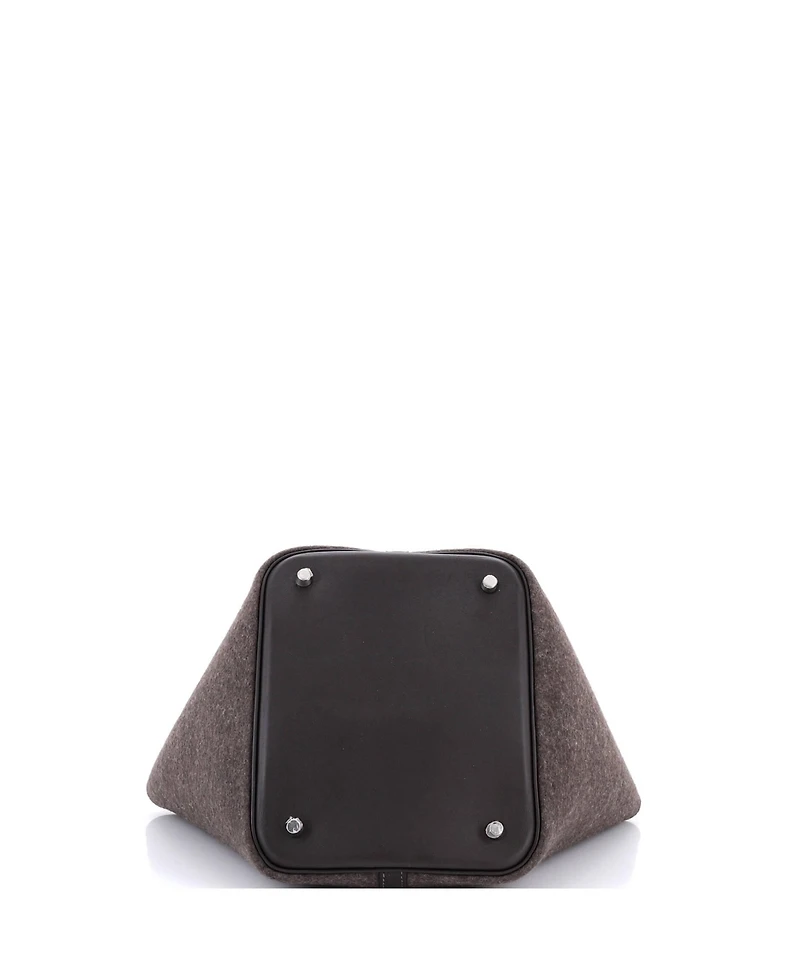 Pre-Owned HERMES Mm Picotin Lock Bag Felt with Leather