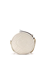 Pre-Owned Gucci Mini Gg Marmont Round Shoulder Bag Matelasse Leather