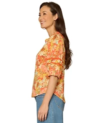 Democracy Women's Mandarin Collar Top