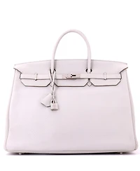 Pre-Owned HERMES Birkin 40 Handbag Grey Togo with Palladium Hardware