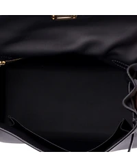 Pre-Owned HERMES Kelly 25 Handbag Verso Swift with Permabrass Hardware