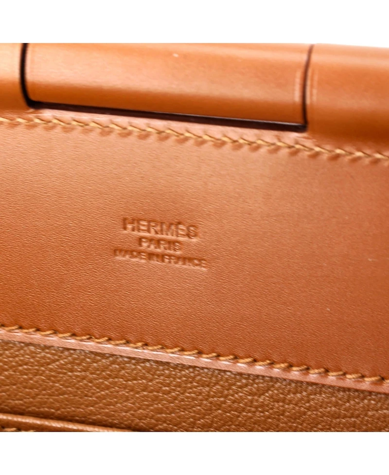 Pre-Owned HERMES 24 Sacabar Shoulder Bag Doblis Suede and Swift