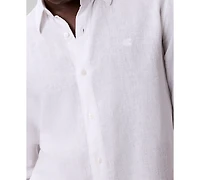 Calvin Klein Men's Solid Linen-Blend Shirt