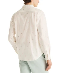 Nautica Men's Long-Sleeve Oxford Print Shirt