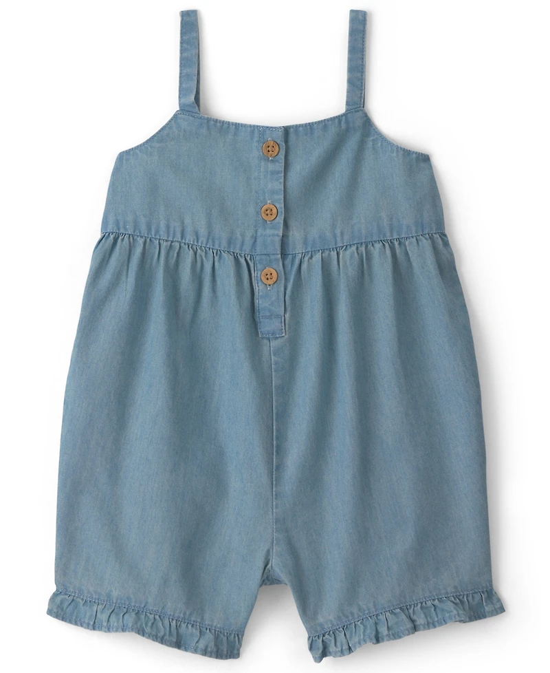 Carter's Baby Girls' Chambray Sleeveless Romper