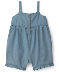 Carter's Baby Girls' Chambray Sleeveless Romper