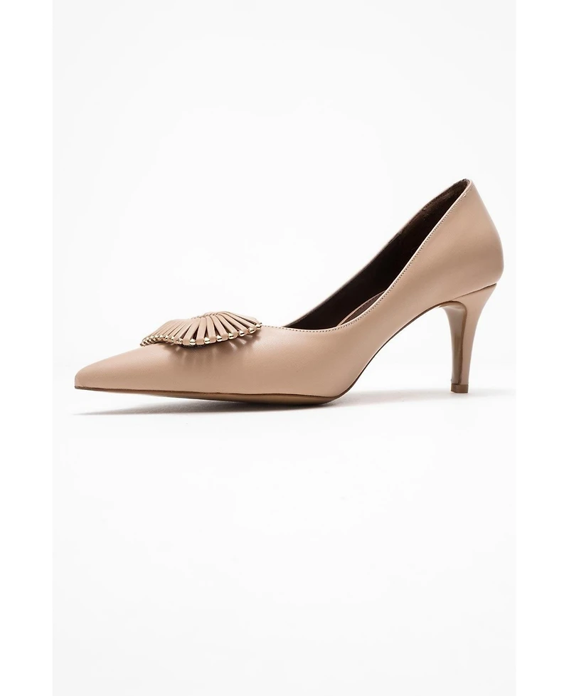 Prologue Shoes Women's Great Buckle Pointed Toe Pump