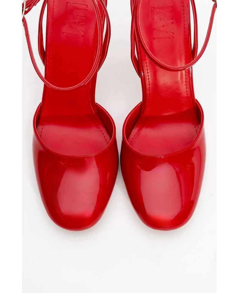 Prologue Shoes Blues Round Toe Ankle Strap Pump (Women)