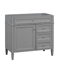 Sillysis 36 Inch Modern Bathroom Vanity without Top Sink, Soft Close Drawers and Adjustable Shelf for Small Spaces