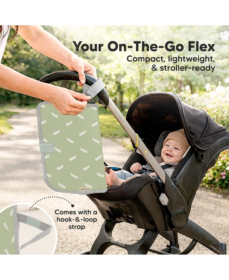 KeaBabies Flex Portable Changing Pad for Baby, Travel, Foldable Large Waterproof Baby Diaper Mat Bag