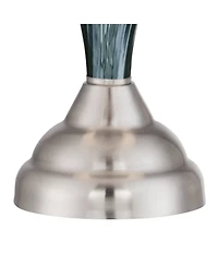 Regency Hill Arden 25" High Modern Table Lamps Set of 2 WiFi Smart Socket Glass Living Room Bedroom Bedside Nightstand