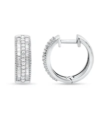 Diamond Hoop Earrings (1/2 ct. t.w.) in Sterling Silver