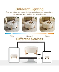 Rainsken 32" Round Tufted Ottoman