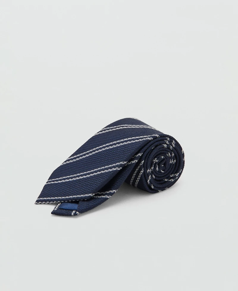 Mango Men's Microstructure Striped Tie