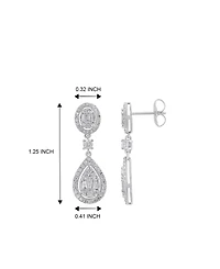 Diamond Drop Earrings (1-1/2 ct. t.w.) in 14k White Gold