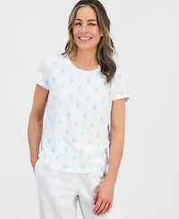 Style & Co Petite Perfect Short-Sleeve Crewneck T-Shirt, Macy's Exclusive