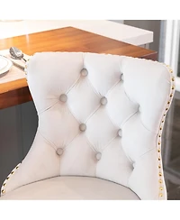 Rainsken Velvet Swivel Bar Stools Set of 2