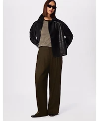 Whistles Women's Stripe Crew Neck Pocket Top