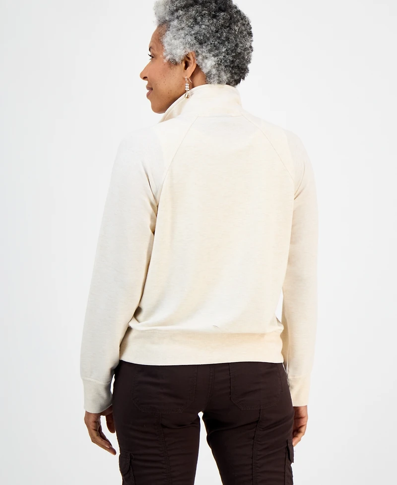 Style & Co Petite Luxsoft Fleece French Terry Half-Zip Sweatshirt, Macy's Exclusive