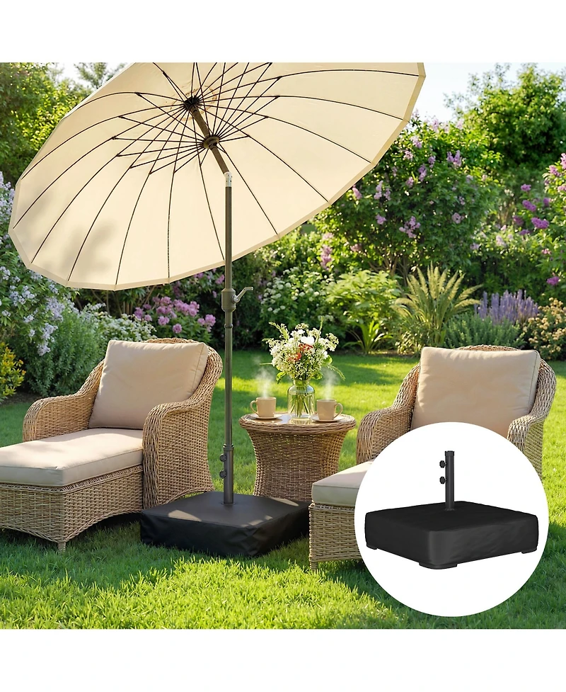 Outsunny Patio Umbrella Base 176 lbs Filled for 1.9" Poles,