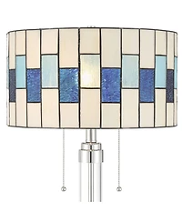 Robert Louis Tiffany Andra High Art Glass Drum Shade Floor Lamp