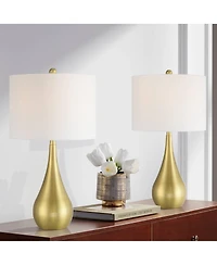 360 Lighting Yolanda 25 1/2" High Gold Teardrop Table Lamp Set