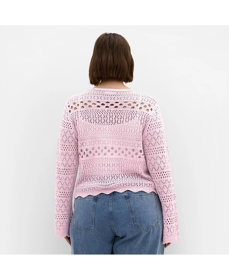 City Chic Women's Plus Size Crochet Love Top