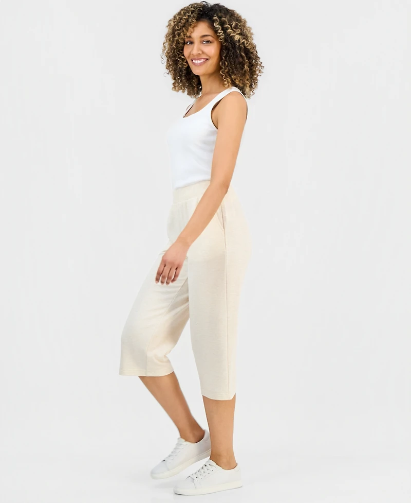 Style & Co Petite Luxsoft Fleece French Terry Capri Pants, Macy's Exclusive