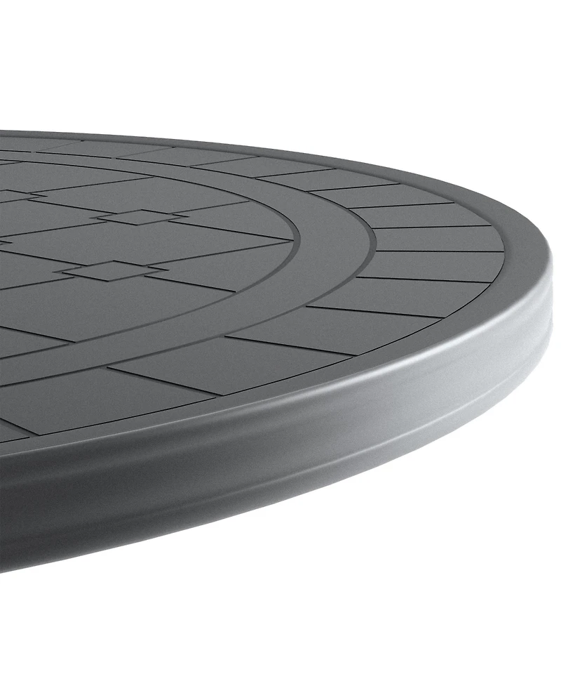 Clihome Cast Aluminum Patio Dining Table with Frame