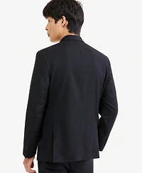 Kenneth Cole Reaction Men's Black Pinstripe Slim Techni-Cole Suit Jacket