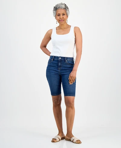 Style & Co Petite Mid-Rise Bermuda Shorts, Macy's Exclusive