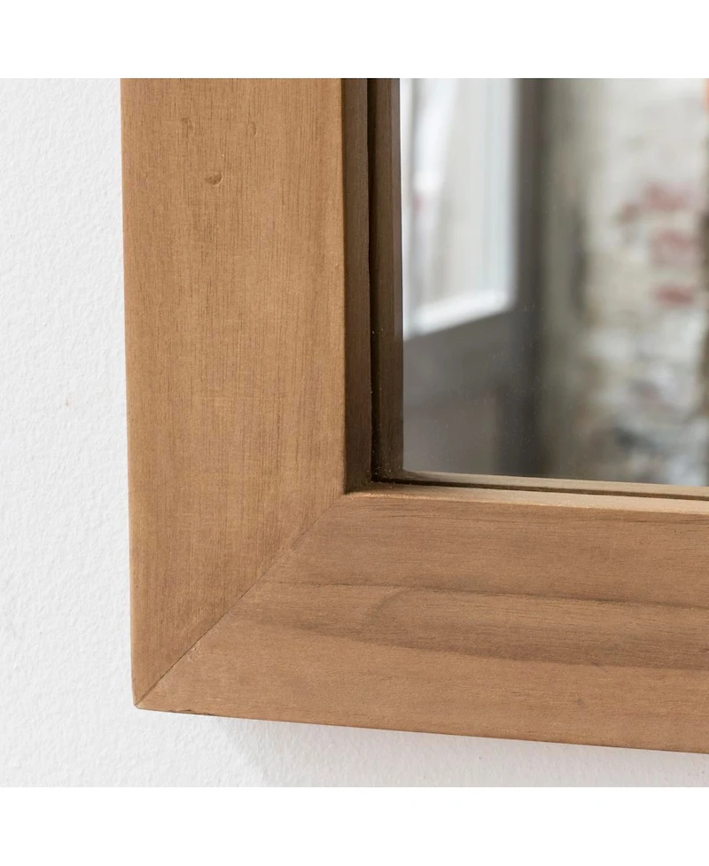 Tikamoon Solid Teak Wood Framed Mirror Rustic 140x70 Design Bathroom Living room