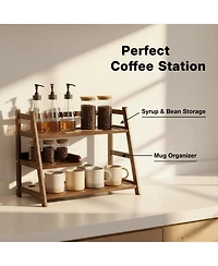 Yigii Matcha Station Coffee Organizer Shelf For Kitchen Countertop Tea Bar Powder Tools Cup Lovers
