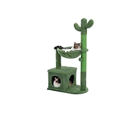 Aostirmotor Cactus Cat Tree with Large Condo Sisal Rope, Indoor Cat Tower with Scratching Posts