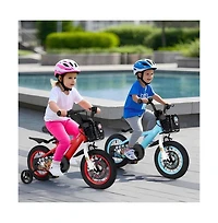 Hongge 12 Inch Kids Bike Adjustable with Storage Basket and Double Brake for 3-4 Years Old