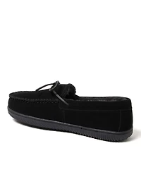 Dearfoams Men's Douglas Genuine Suede Moccasin House Shoe Slipper