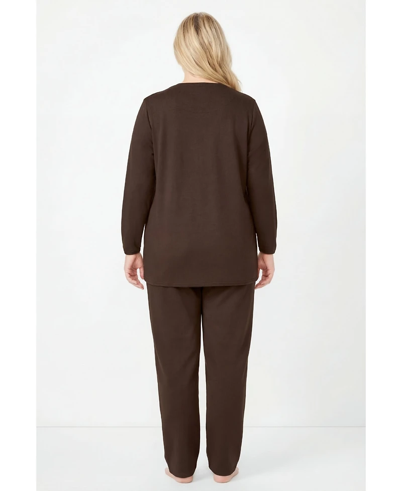 Woman Within Women's Fleece Sweatshirt Set