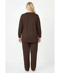 Woman Within Women's Fleece Sweatshirt Set