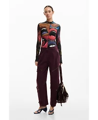 Desigual Women's Long Sleeve High Neck T-Shirt