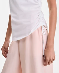 I.n.c. International Concepts Women's Short-Sleeve Cinched T-Shirt, Macy's Exclusive