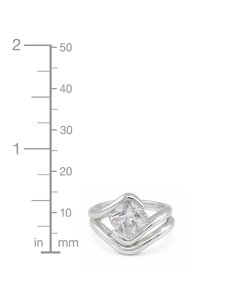 And Now This Clear Cubic Zirconia Stack Ring Set