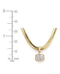 And Now This Clear Cubic Zirconia Chain Necklace