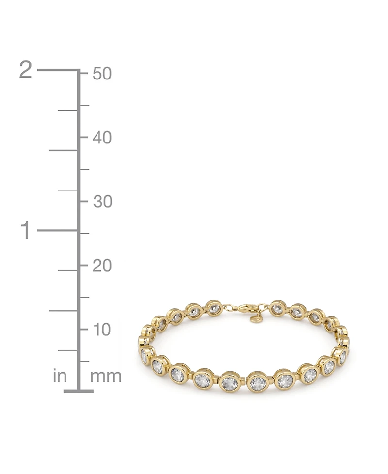 And Now This Clear Cubic Zirconia Station Bracelet
